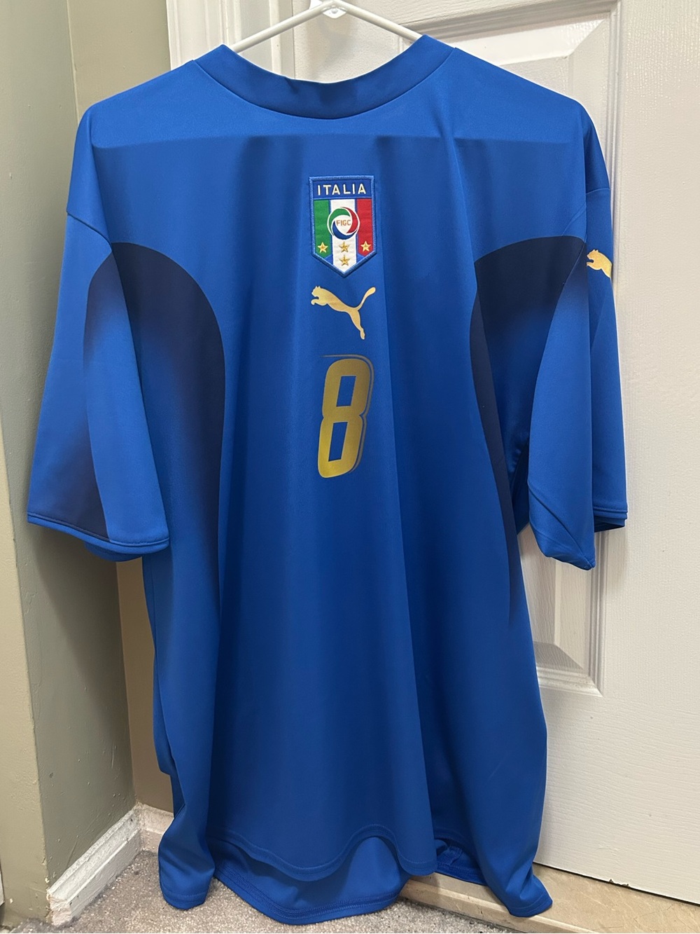 Puma Italy FIGC Home Soccer Jersey – Gattuso #8 – XL – NWT